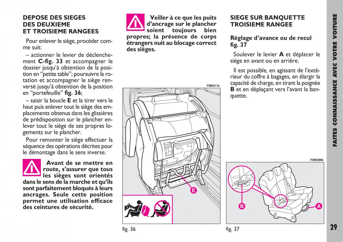 Fiat Ulysse manuel du proprietaire / page 30
