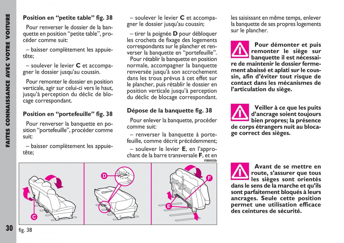 Fiat Ulysse manuel du proprietaire / page 31