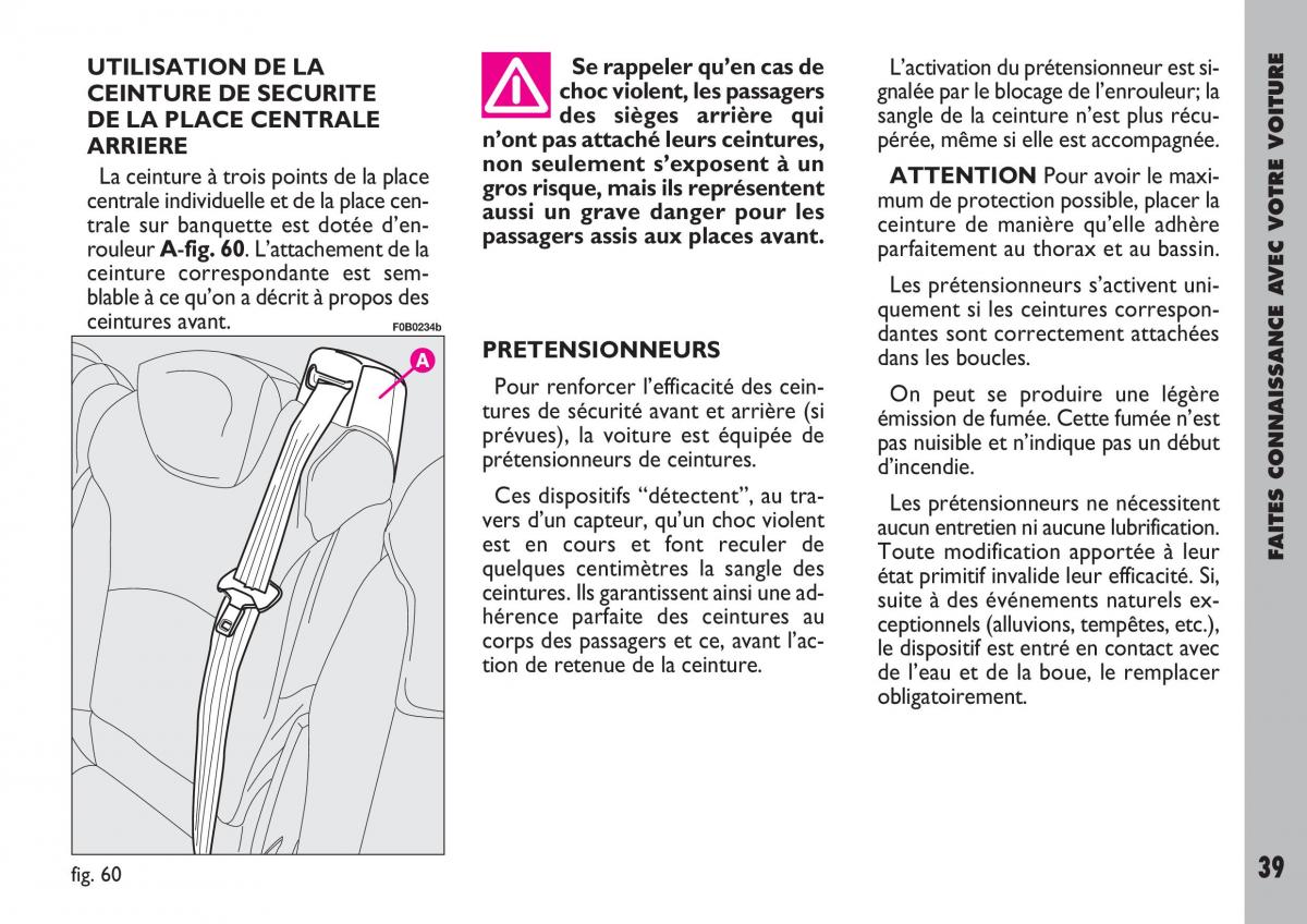 Fiat Ulysse manuel du proprietaire / page 40
