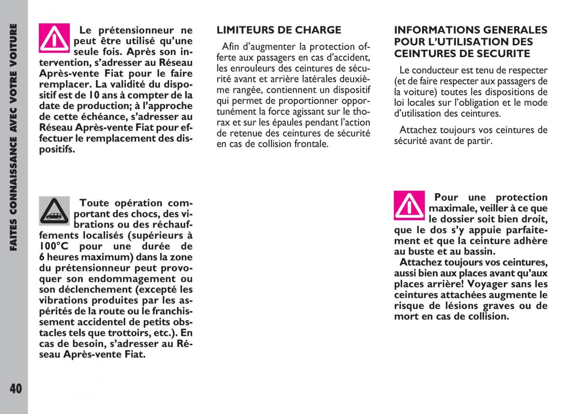 Fiat Ulysse manuel du proprietaire / page 41
