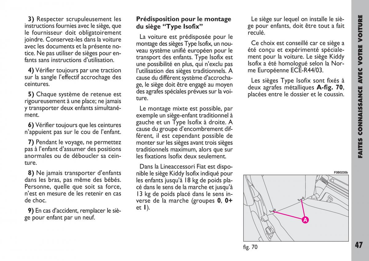 Fiat Ulysse manuel du proprietaire / page 48