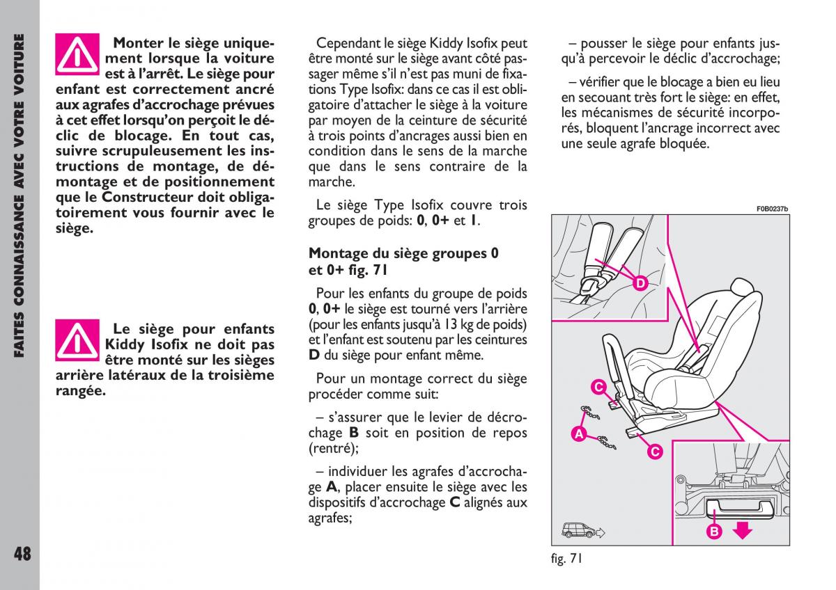 Fiat Ulysse manuel du proprietaire / page 49