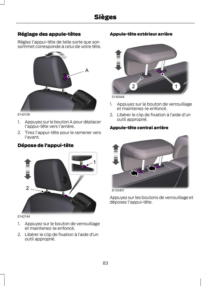 Ford B Max manuel du proprietaire / page 85