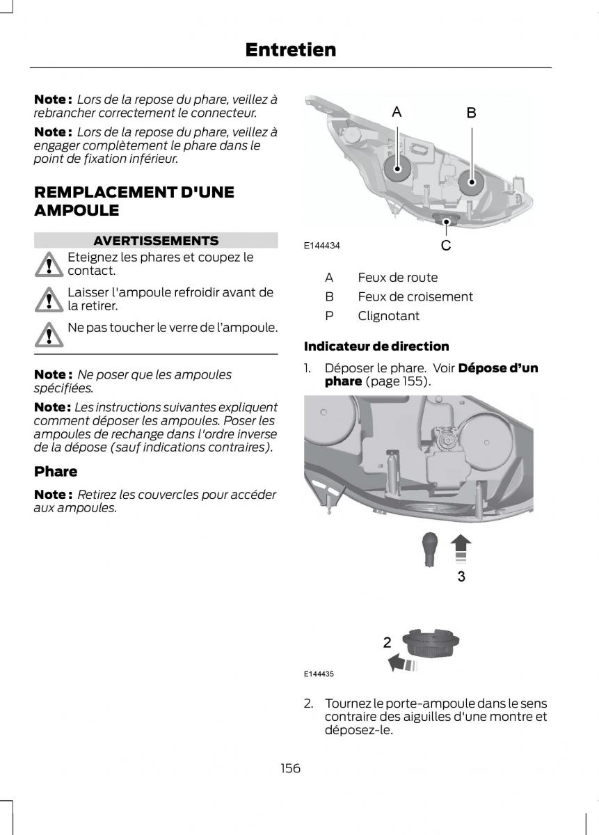 Ford B Max manuel du proprietaire / page 158