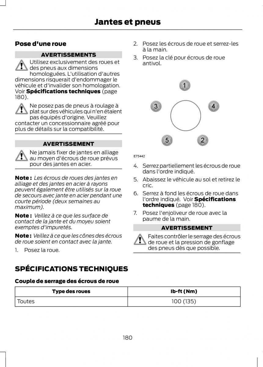 Ford B Max manuel du proprietaire / page 182