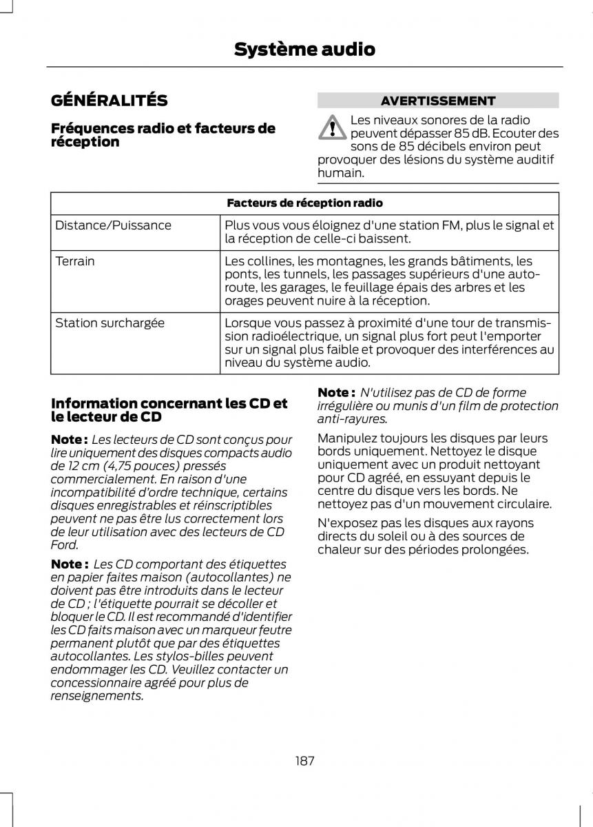 Ford B Max manuel du proprietaire / page 189