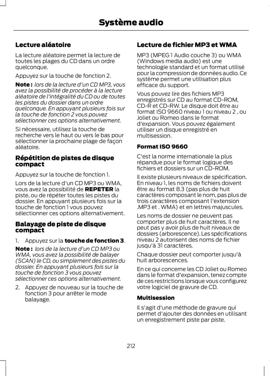 Ford B Max manuel du proprietaire / page 214