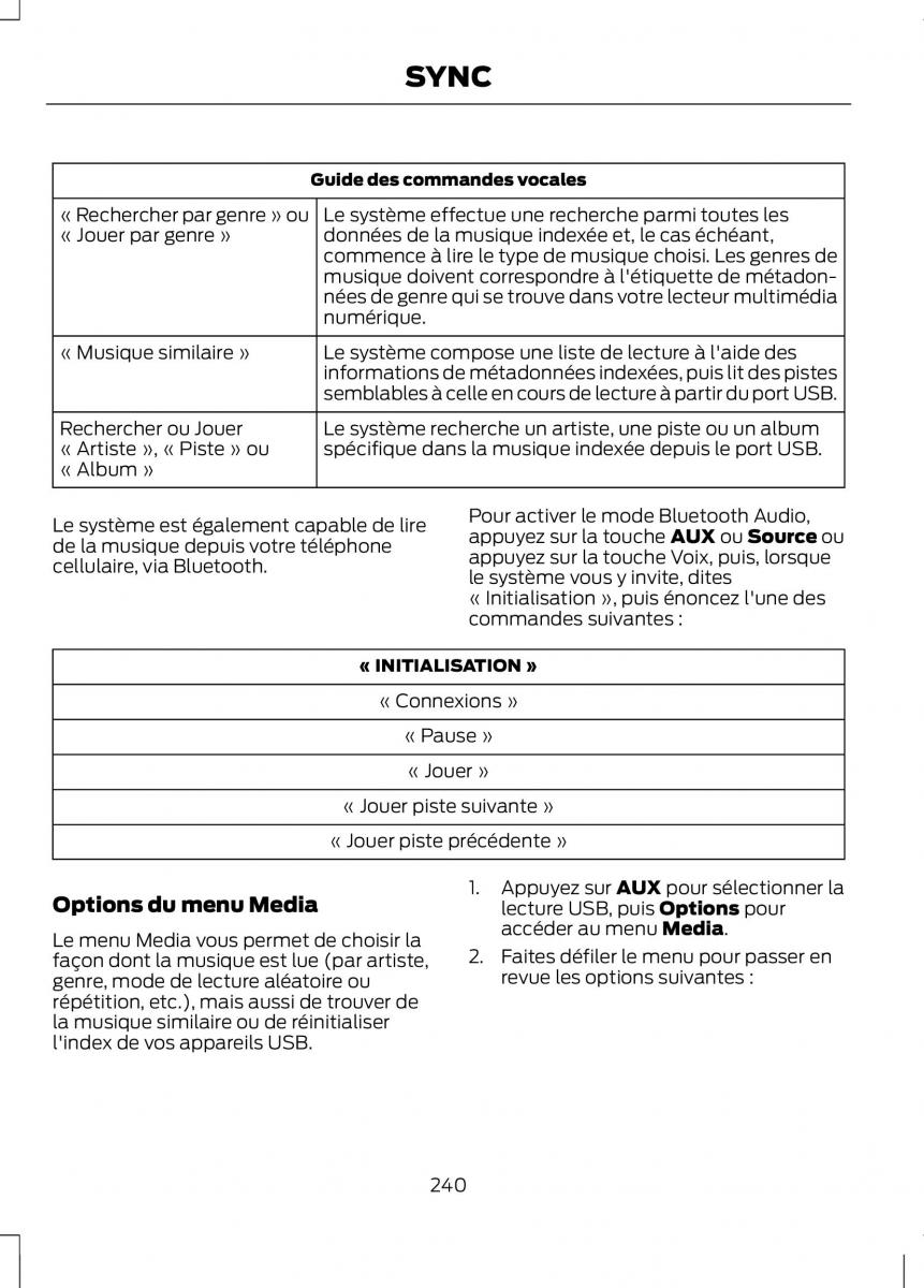 Ford B Max manuel du proprietaire / page 242