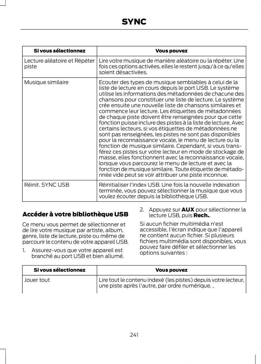 Ford B Max manuel du proprietaire / page 243