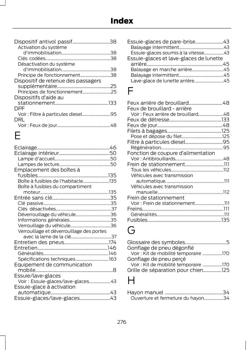 Ford B Max manuel du proprietaire / page 278