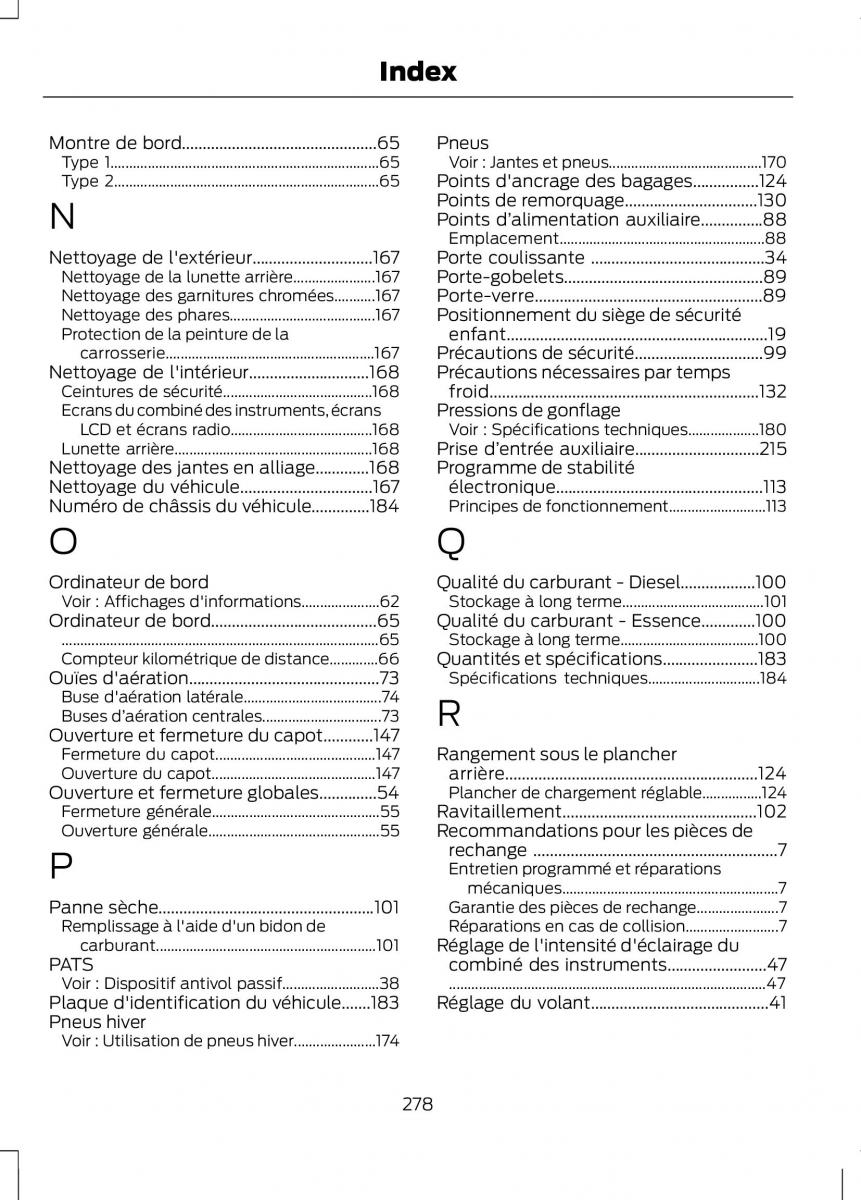 Ford B Max manuel du proprietaire / page 280