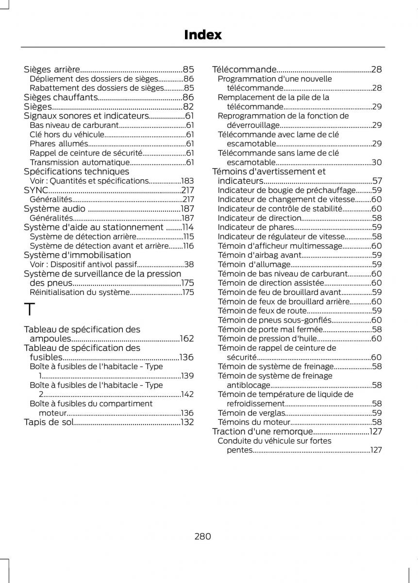 Ford B Max manuel du proprietaire / page 282