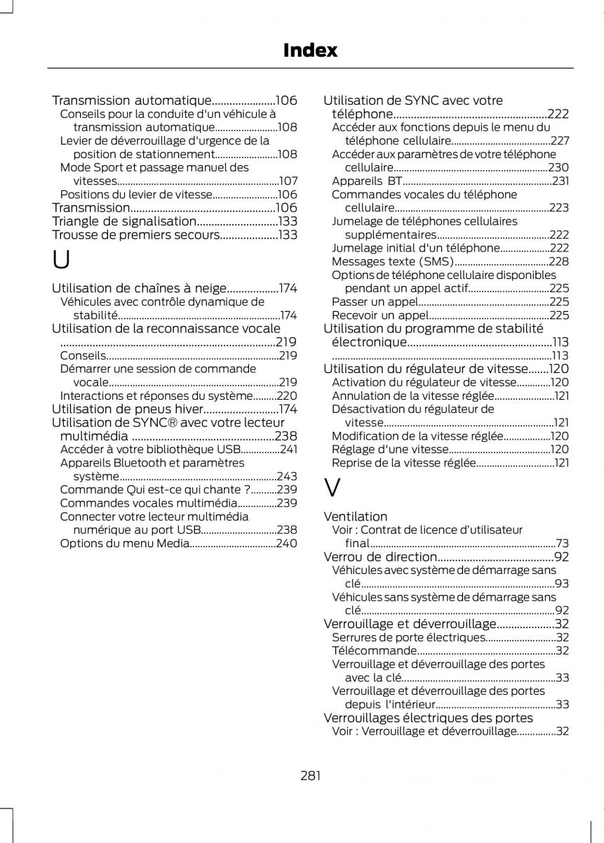 Ford B Max manuel du proprietaire / page 283