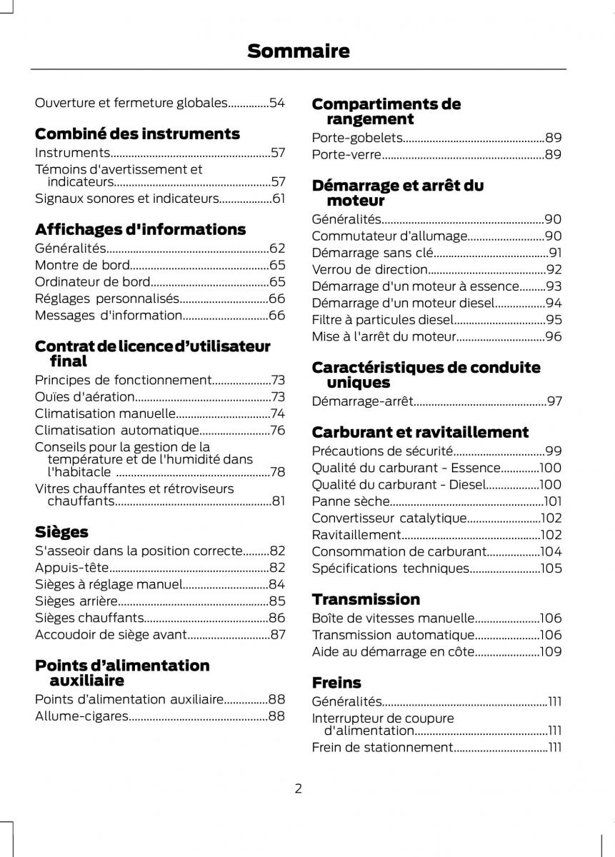 Ford B Max manuel du proprietaire / page 4