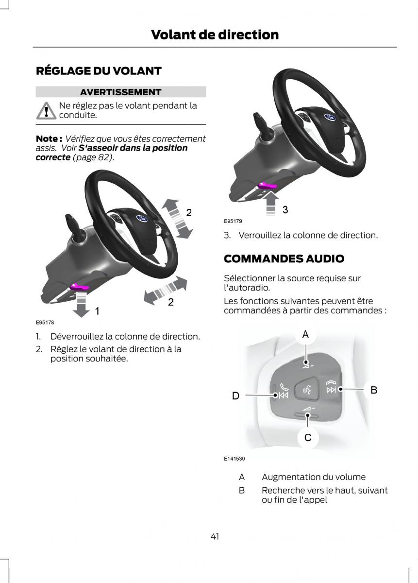 Ford B Max manuel du proprietaire / page 43