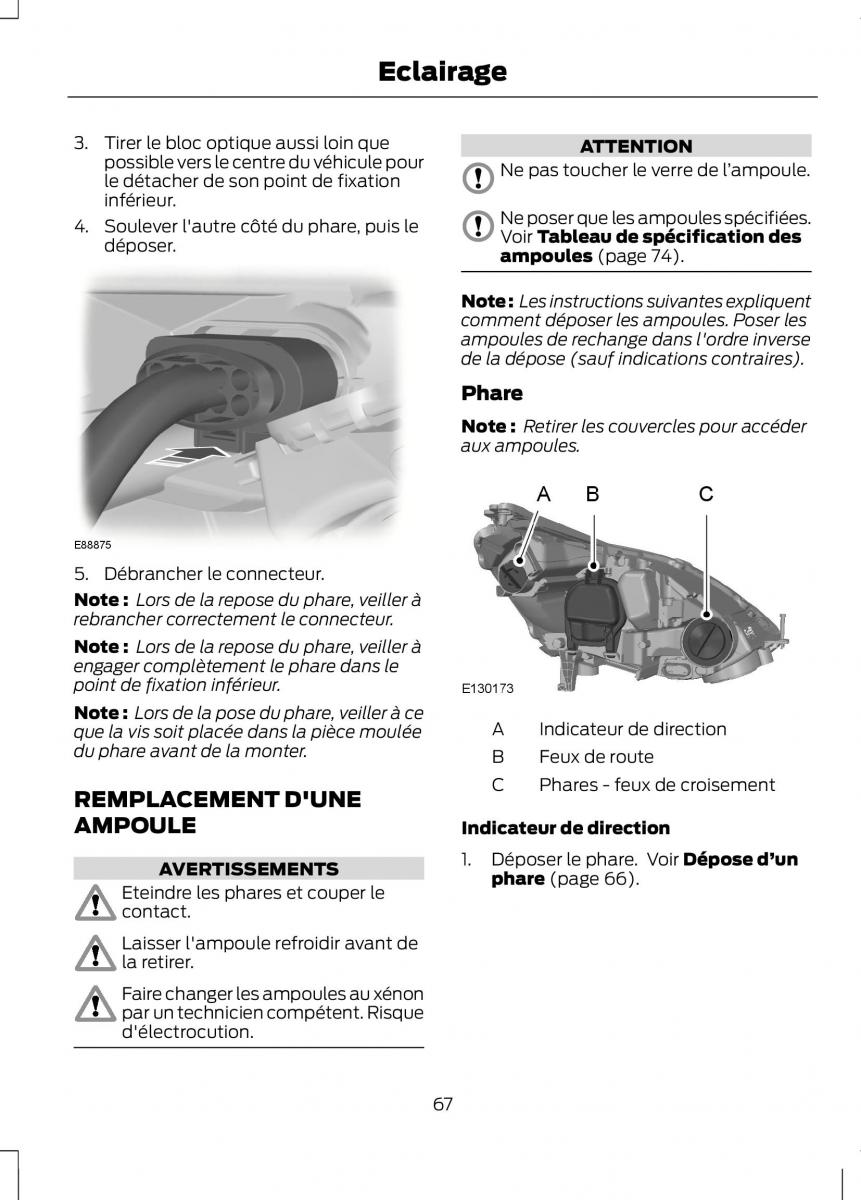 Ford C Max II 2 manuel du proprietaire / page 69