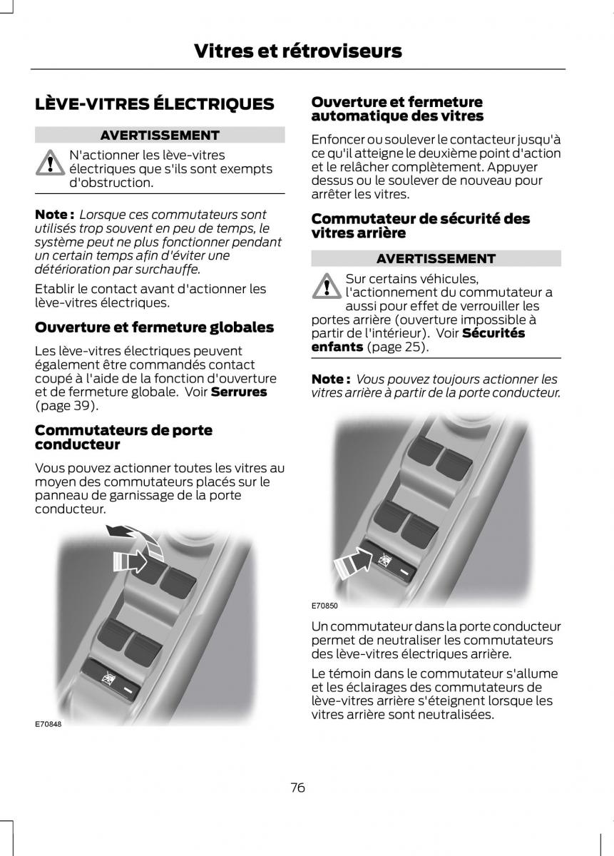 Ford C Max II 2 manuel du proprietaire / page 78