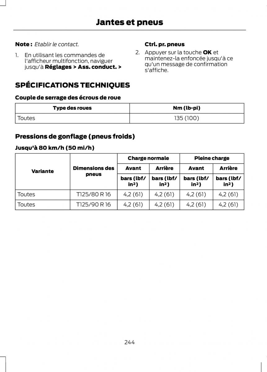 Ford C Max II 2 manuel du proprietaire / page 246