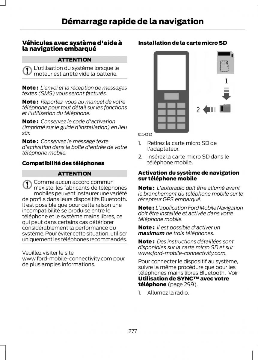 Ford C Max II 2 manuel du proprietaire / page 279