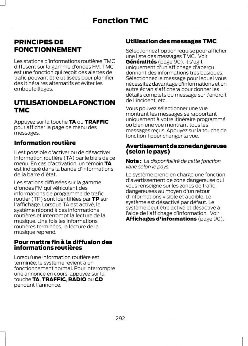 Ford C Max II 2 manuel du proprietaire / page 294