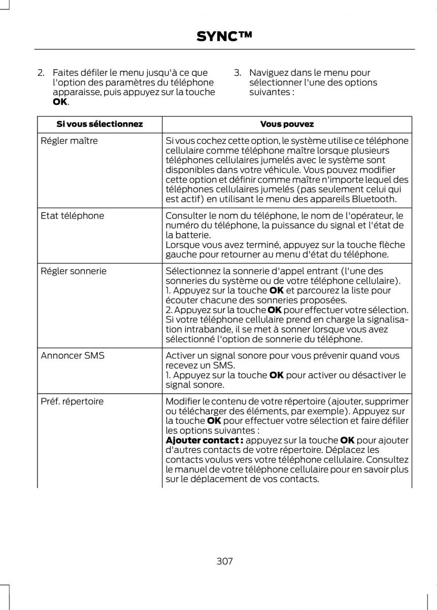 Ford C Max II 2 manuel du proprietaire / page 309