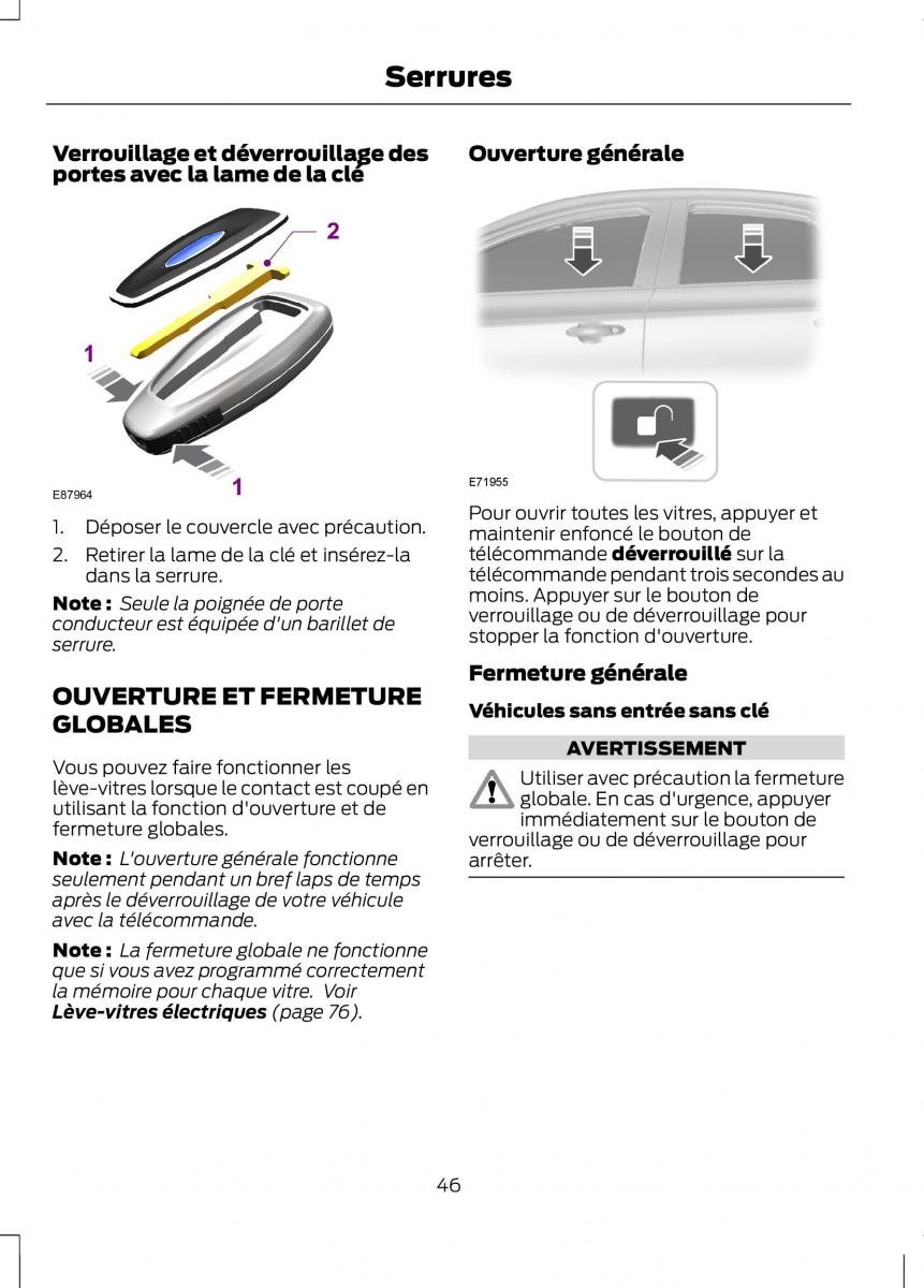 Ford C Max II 2 manuel du proprietaire / page 48