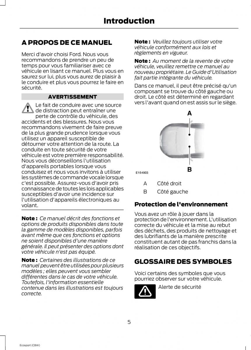 Ford Eco Sport II 2 manuel du proprietaire / page 7