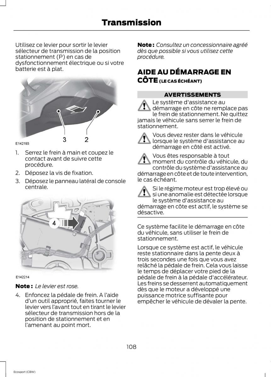 Ford Eco Sport II 2 manuel du proprietaire / page 110