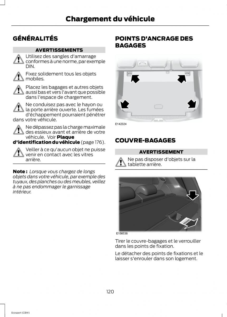 Ford Eco Sport II 2 manuel du proprietaire / page 122