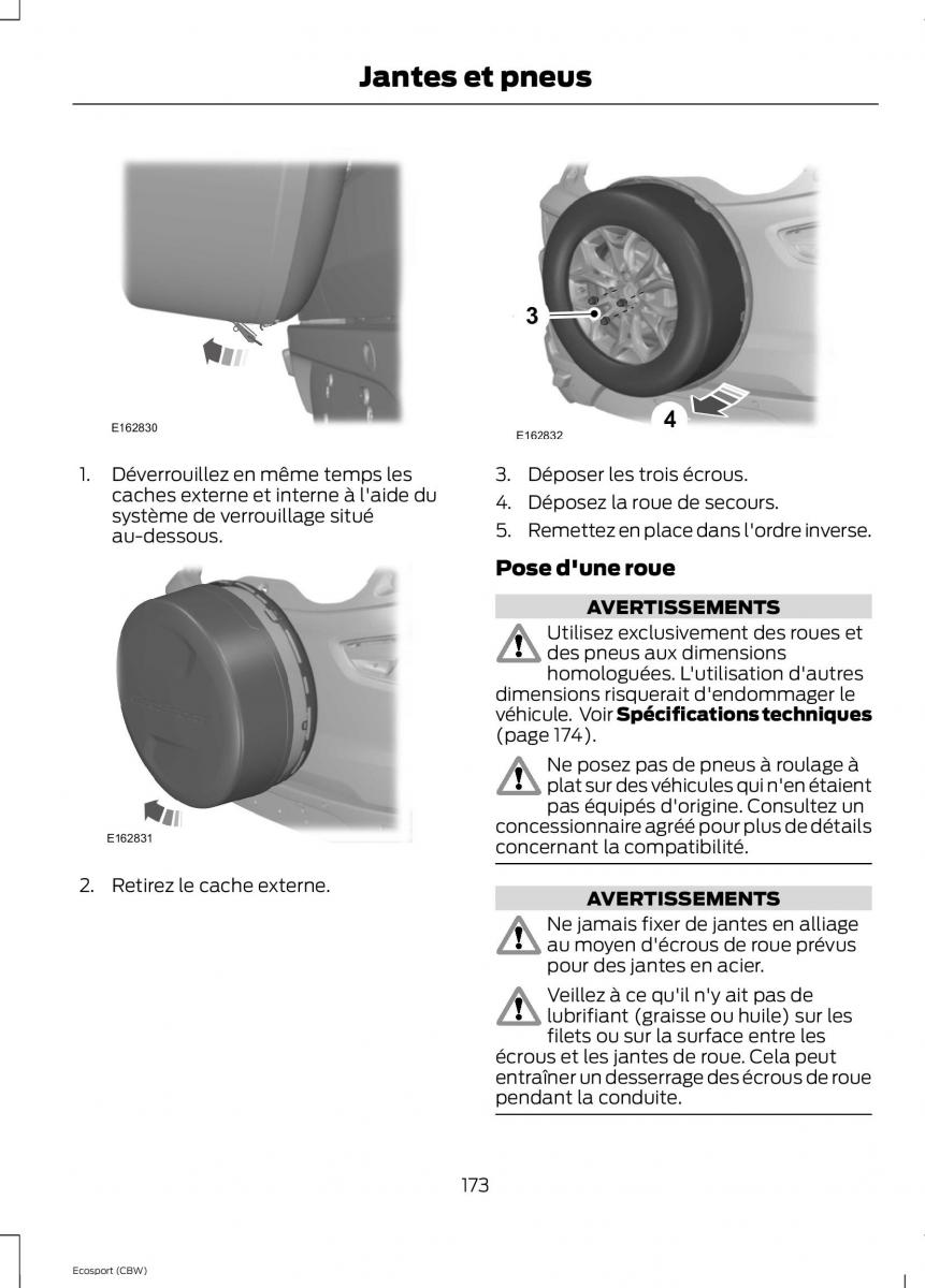 Ford Eco Sport II 2 manuel du proprietaire / page 175