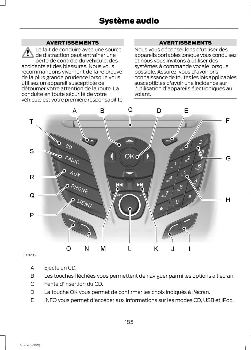 Ford Eco Sport II 2 manuel du proprietaire / page 187