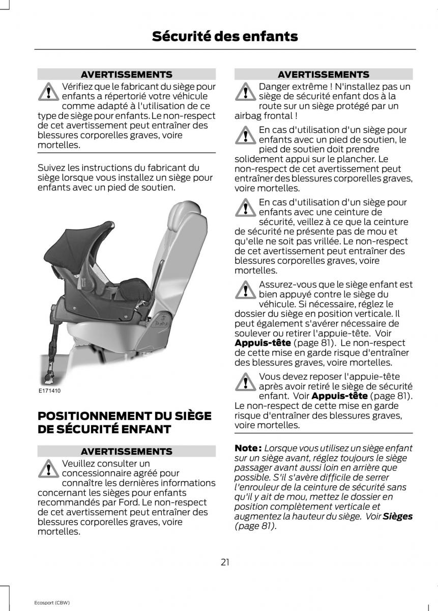 Ford Eco Sport II 2 manuel du proprietaire / page 23