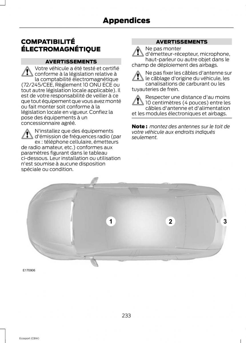 Ford Eco Sport II 2 manuel du proprietaire / page 235