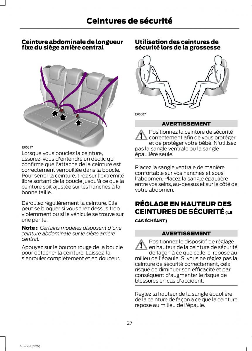 Ford Eco Sport II 2 manuel du proprietaire / page 29