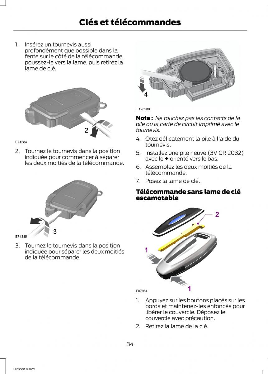 Ford Eco Sport II 2 manuel du proprietaire / page 36