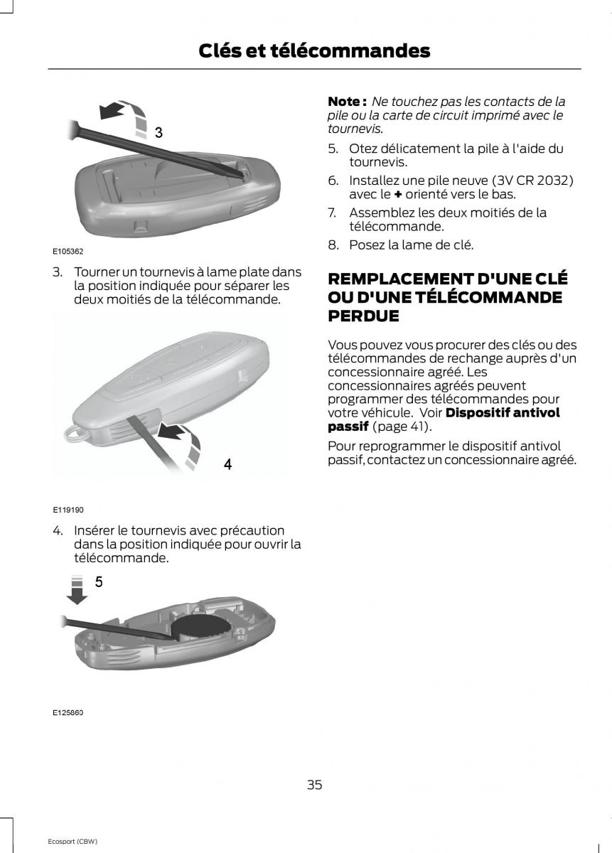 Ford Eco Sport II 2 manuel du proprietaire / page 37