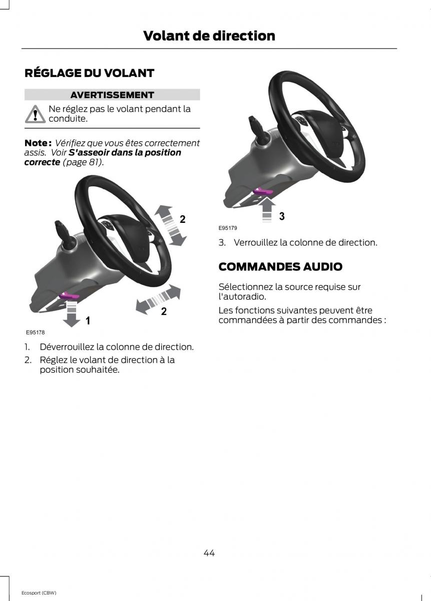 Ford Eco Sport II 2 manuel du proprietaire / page 46