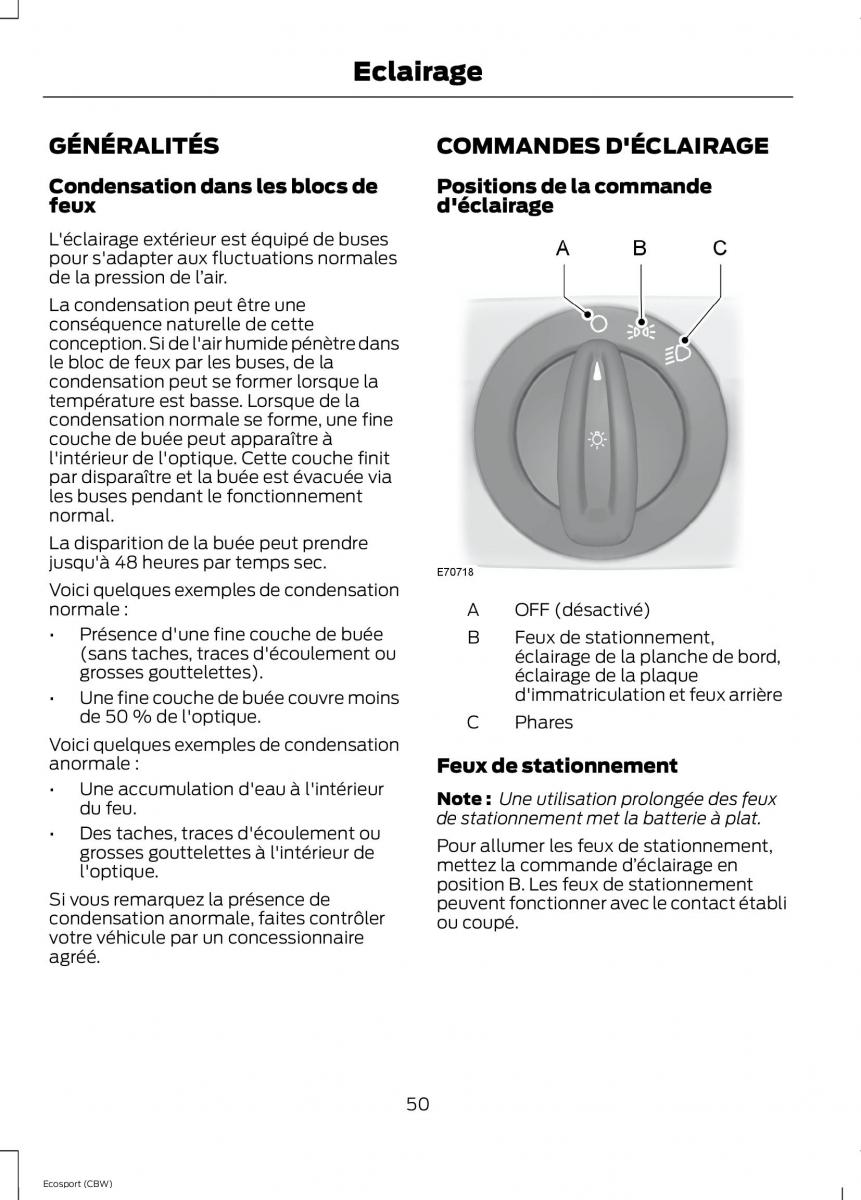 Ford Eco Sport II 2 manuel du proprietaire / page 52