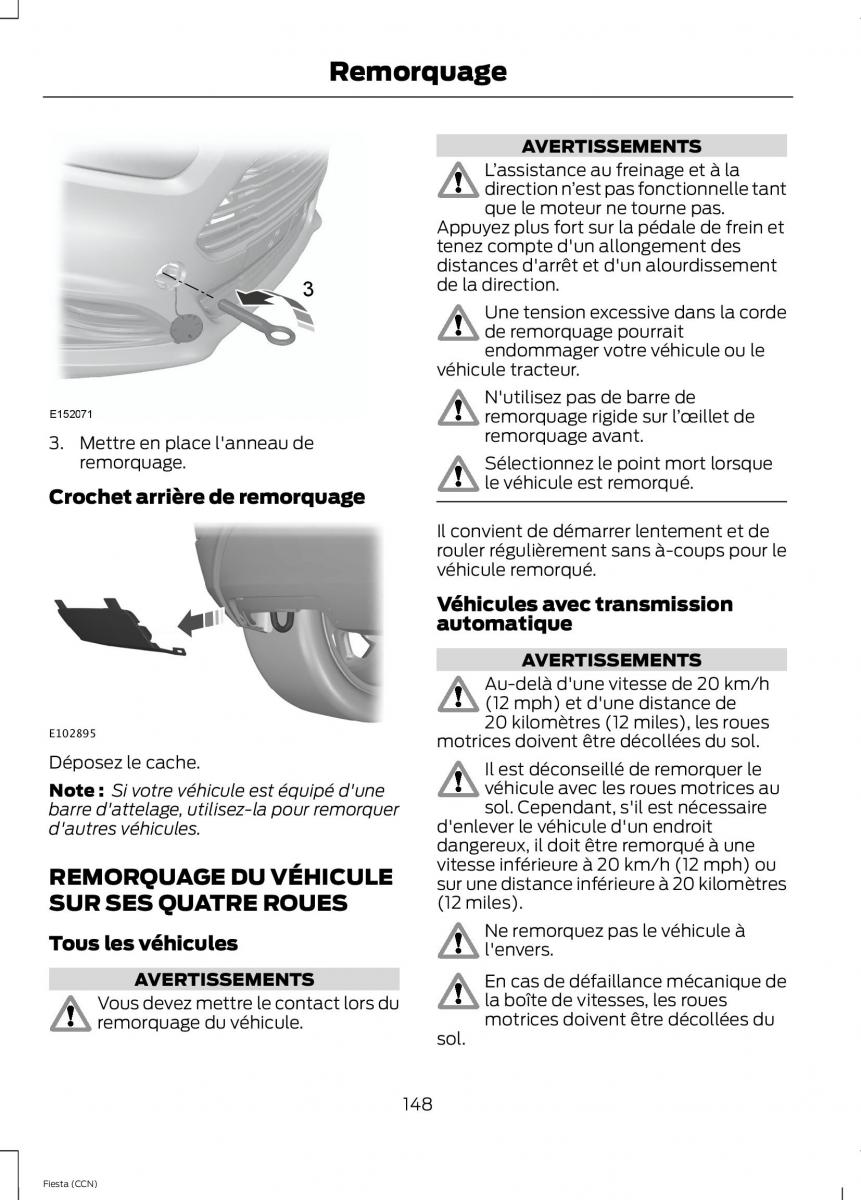 Ford Fiesta VII MK7 manuel du proprietaire / page 150