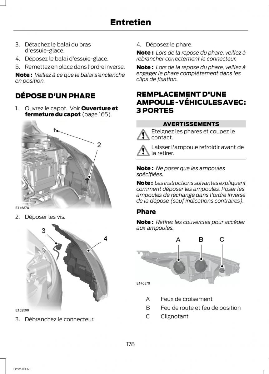 Ford Fiesta VII MK7 manuel du proprietaire / page 180