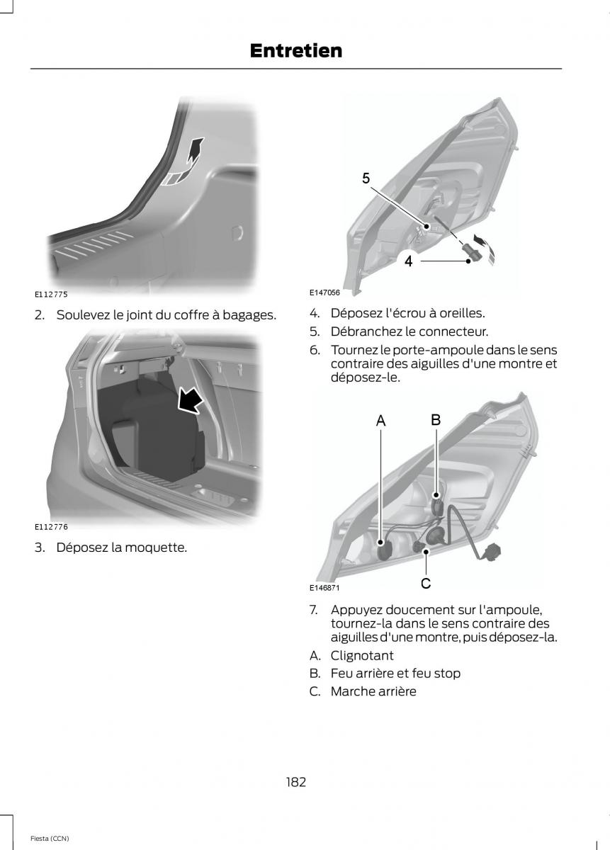 Ford Fiesta VII MK7 manuel du proprietaire / page 184