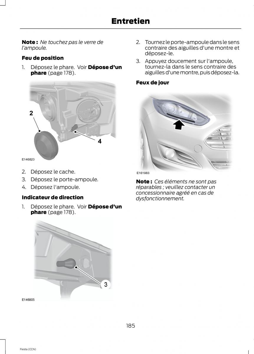 Ford Fiesta VII MK7 manuel du proprietaire / page 187