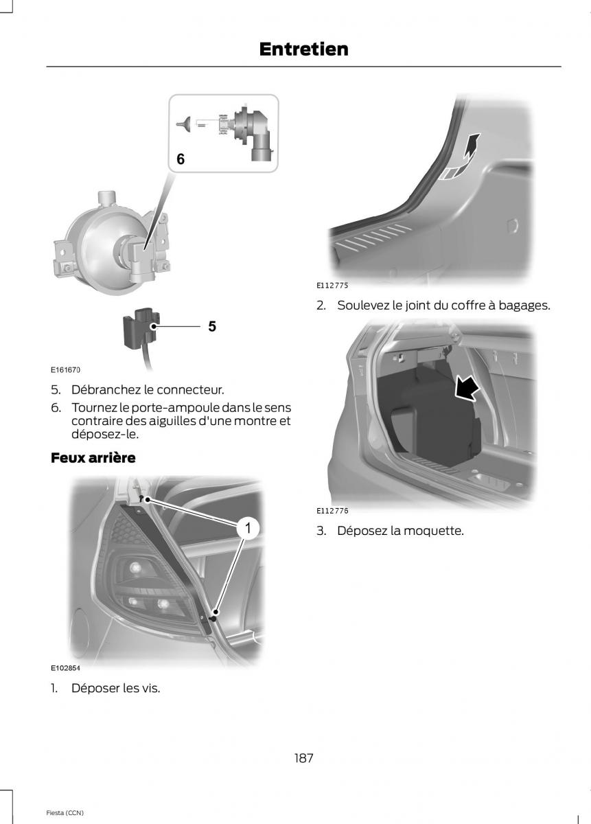 Ford Fiesta VII MK7 manuel du proprietaire / page 189