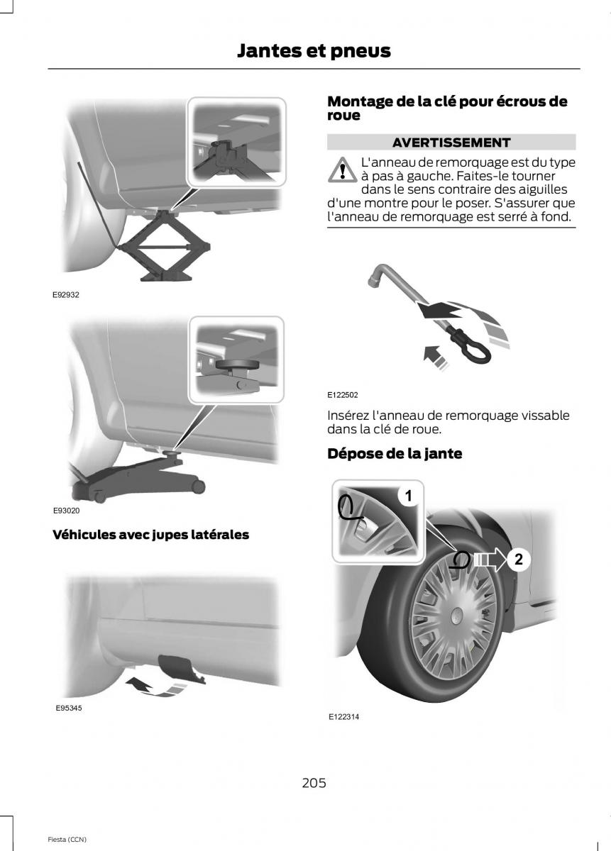 Ford Fiesta VII MK7 manuel du proprietaire / page 207