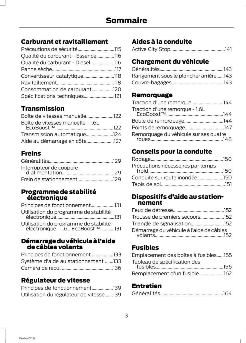 Ford Fiesta VII MK7 manuel du proprietaire / page 5