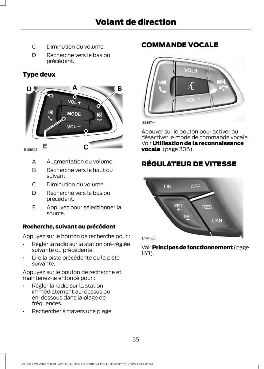 Ford Focus III 3 FL manuel du proprietaire / page 57