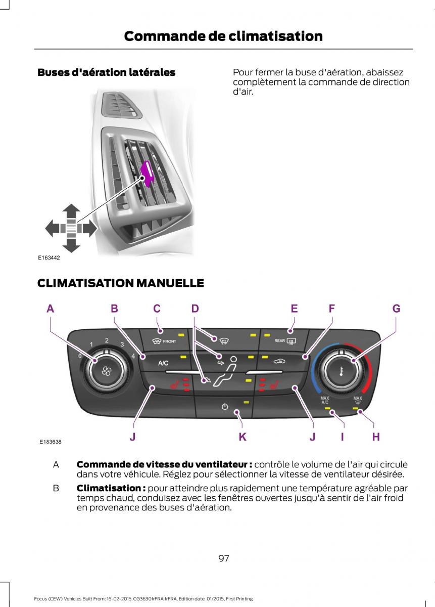 Ford Focus III 3 FL manuel du proprietaire / page 99