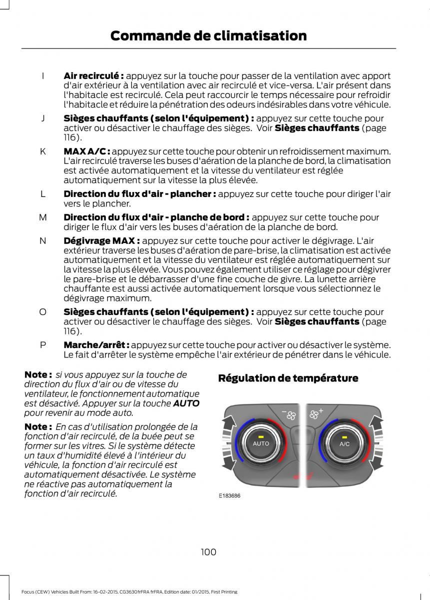 Ford Focus III 3 FL manuel du proprietaire / page 102