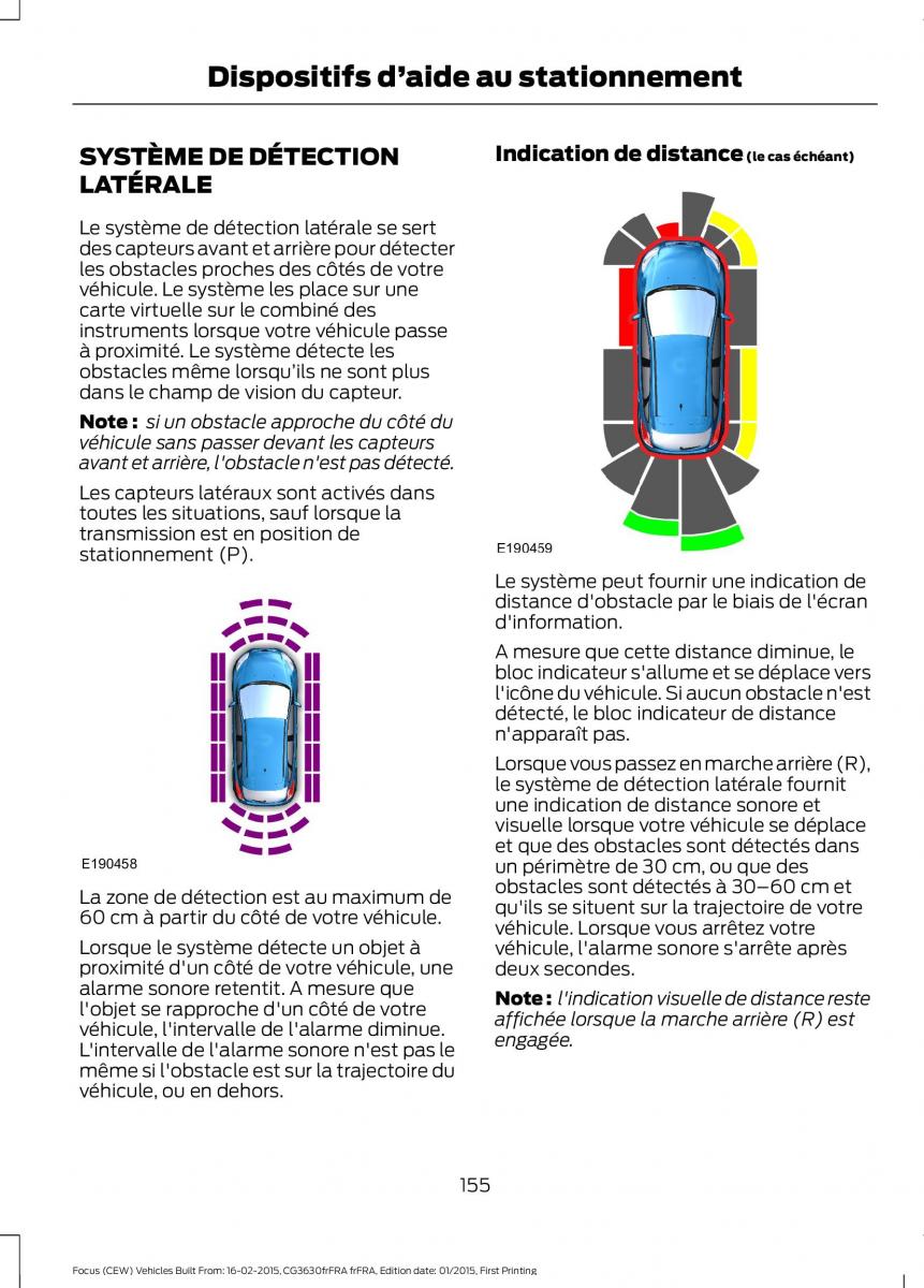 Ford Focus III 3 FL manuel du proprietaire / page 157