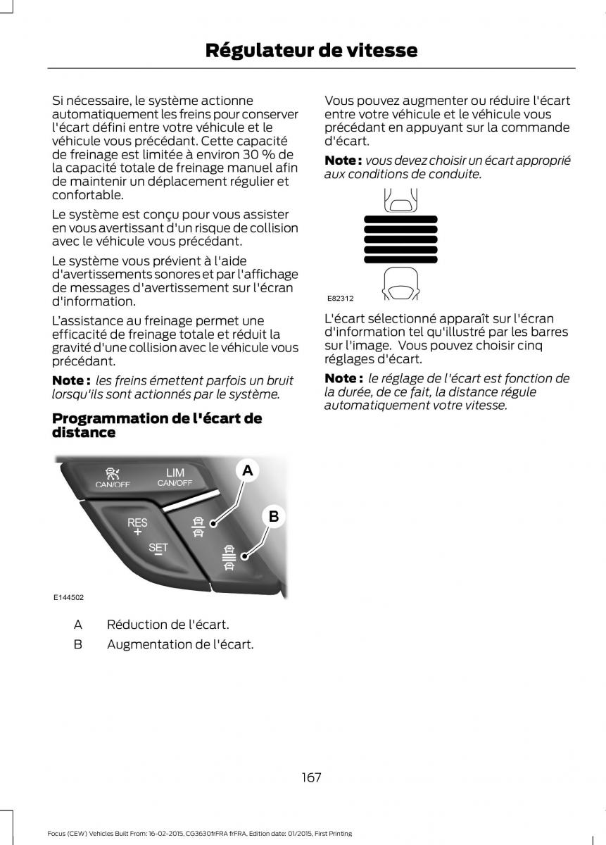 Ford Focus III 3 FL manuel du proprietaire / page 169